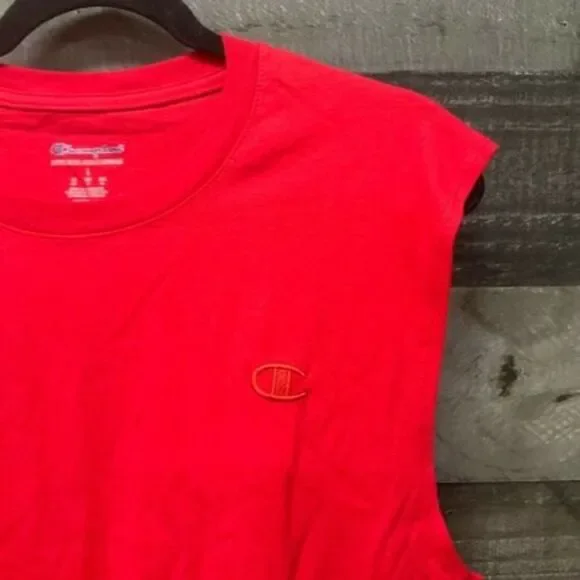 Champion mens red muscle shirt tank top size L large NEW NWT - Picture 2 of 10